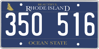 RI license plate 350516