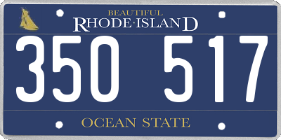 RI license plate 350517