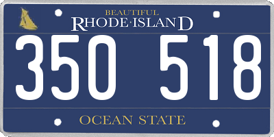 RI license plate 350518