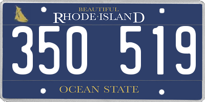 RI license plate 350519