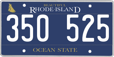 RI license plate 350525