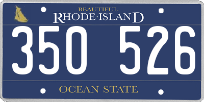 RI license plate 350526