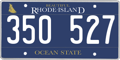 RI license plate 350527