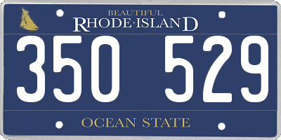 RI license plate 350529
