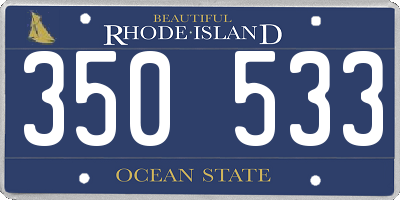 RI license plate 350533