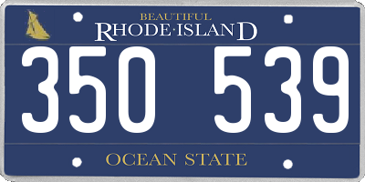 RI license plate 350539