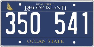 RI license plate 350541