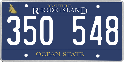 RI license plate 350548