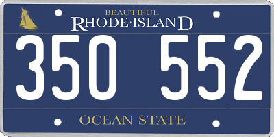 RI license plate 350552