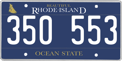RI license plate 350553