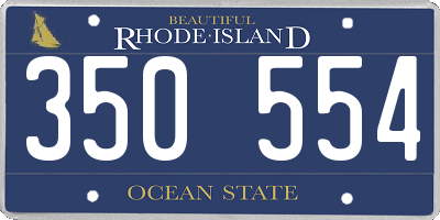 RI license plate 350554