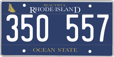 RI license plate 350557