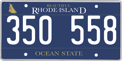 RI license plate 350558