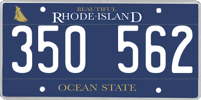 RI license plate 350562