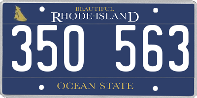 RI license plate 350563