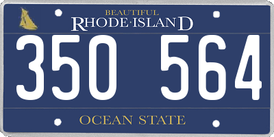 RI license plate 350564