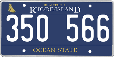 RI license plate 350566