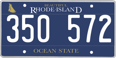 RI license plate 350572