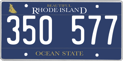 RI license plate 350577