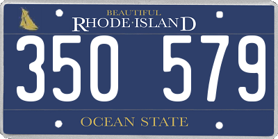RI license plate 350579