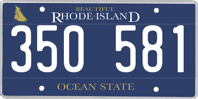 RI license plate 350581