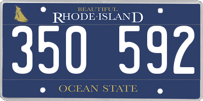 RI license plate 350592