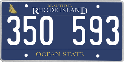 RI license plate 350593