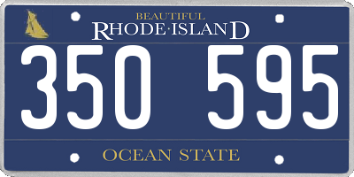 RI license plate 350595