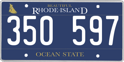 RI license plate 350597