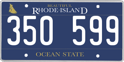 RI license plate 350599