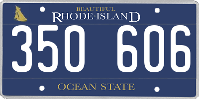 RI license plate 350606