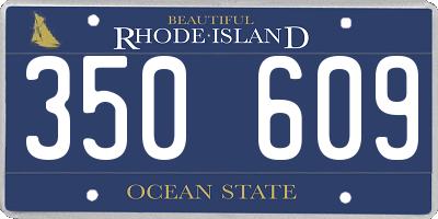 RI license plate 350609