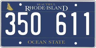 RI license plate 350611