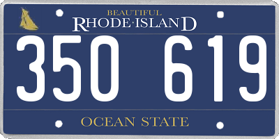 RI license plate 350619