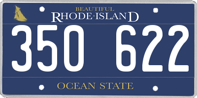 RI license plate 350622