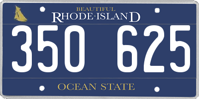 RI license plate 350625