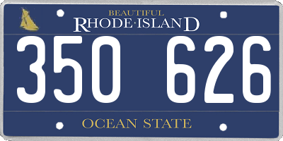 RI license plate 350626