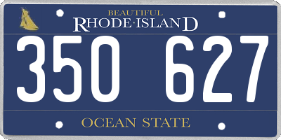 RI license plate 350627