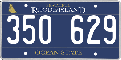 RI license plate 350629