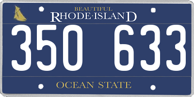 RI license plate 350633