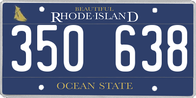 RI license plate 350638