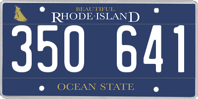 RI license plate 350641