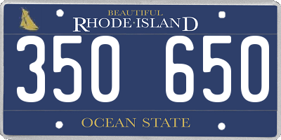 RI license plate 350650