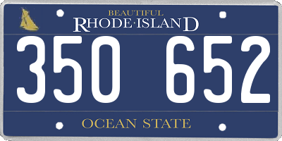 RI license plate 350652