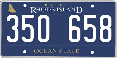 RI license plate 350658