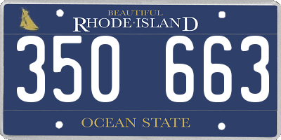 RI license plate 350663