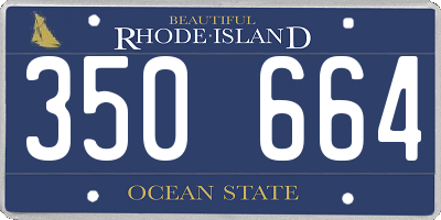 RI license plate 350664