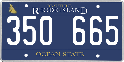 RI license plate 350665