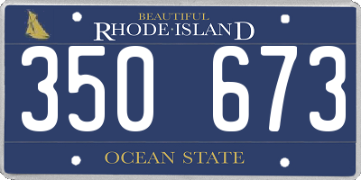 RI license plate 350673