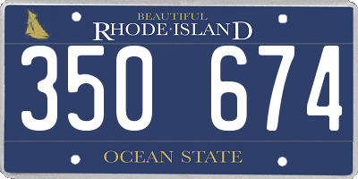 RI license plate 350674